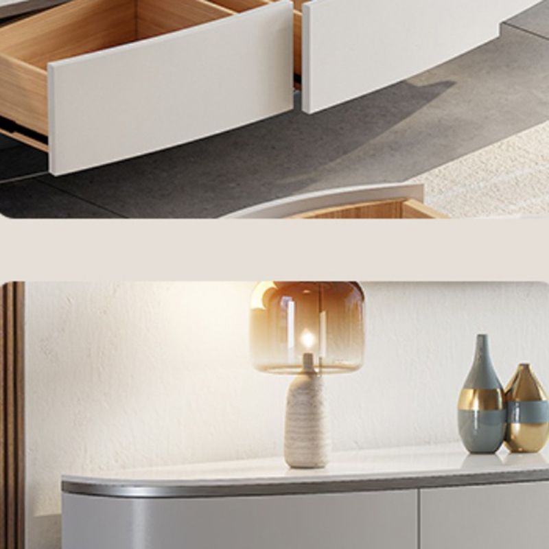 Stone Media Console TV Stand Modern TV Stand Console with 3 Drawers Clearhalo 'furn' 'furn_tv_stands_entertainment_centers' 'Furniture' 'Living Room Furniture' 'TV Stands & Entertainment Centers' 'TV Stands & Media Storage Furniture' 'tv_stands_entertainment_centers' 1200x1200_886722aa-f88a-42e6-87ff-602f89a24cfc