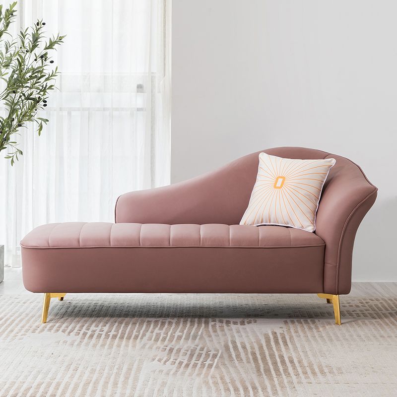 Contemporary Flared Arms Accent Chair One Armed Faux Leather Chaise Clearhalo 'Chairs & Seating' 'Chaise Lounge' 'chaise_lounge' 'furn' 'furn_chaise_lounge' 'Furniture' 'Living Room Furniture' 1200x1200_8868f59b-655f-4166-836f-6ff8a022e1cd