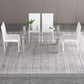 Metal Modern Rectangle Indoor Table Glass Table for Kitchen and Dining Room Clearhalo ' dining_table' 'Dining Tables & Seating' 'Dining Tables' 'furn' 'furn_dining_table' 'Furniture' 'furniture_dining_table' 'Kitchen & Dining Furniture' 'kitchen&dining_furn' 'kitchen' 'kitchen_dining_table' 1200x1200_8869c49e-eafd-497e-bc6b-129a2c42d7eb