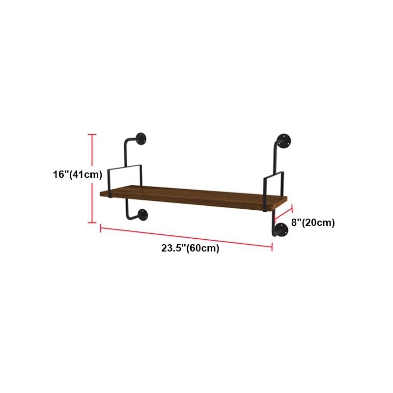 9.87"W Bookshelf Contemporary Style Wall Mounted Bookcase for Home Study Room
