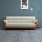 Genuine Leather Stain Resistant Contemporary Settee Couch in Orange and White Clearhalo 'furn' 'furn_sofas' 'Furniture' 'Living Room Furniture' 'Sofa' 'sofas' 1200x1200_886de773-43be-43af-b962-274f37508f82