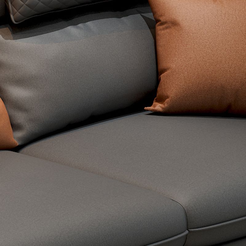 Stain-Resistant L-Shape Flared Arm Sectional Sofa with Chaise for Four People Clearhalo 'furn' 'furn_sectionals' 'Furniture' 'furniture_sectionals' 'kitchen' 'kitchen_sectionals' 'Living Room Furniture' 'Sectionals' 1200x1200_886ebbb2-1ac1-41e3-93dc-eb8a40330f58