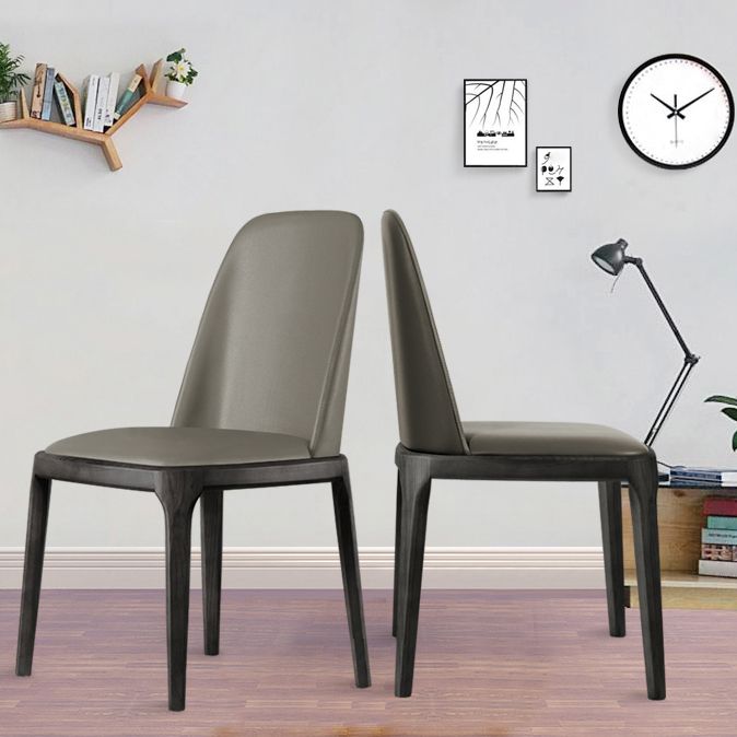 Modern Style Dining Side Chair Armless Chair with Wooden Legs for Kitchen (Set of 2) Clearhalo ' kitchen&dining_furn' 'Dining Chairs' 'Dining Tables & Seating' 'dining_chair' 'furn' 'furn_dining_chair' 'Furniture' 'furniture_dining_chair' 'Kitchen & Dining Furniture' 'kitchen' 1200x1200_88701132-8778-4c72-8839-c6da3d70788f