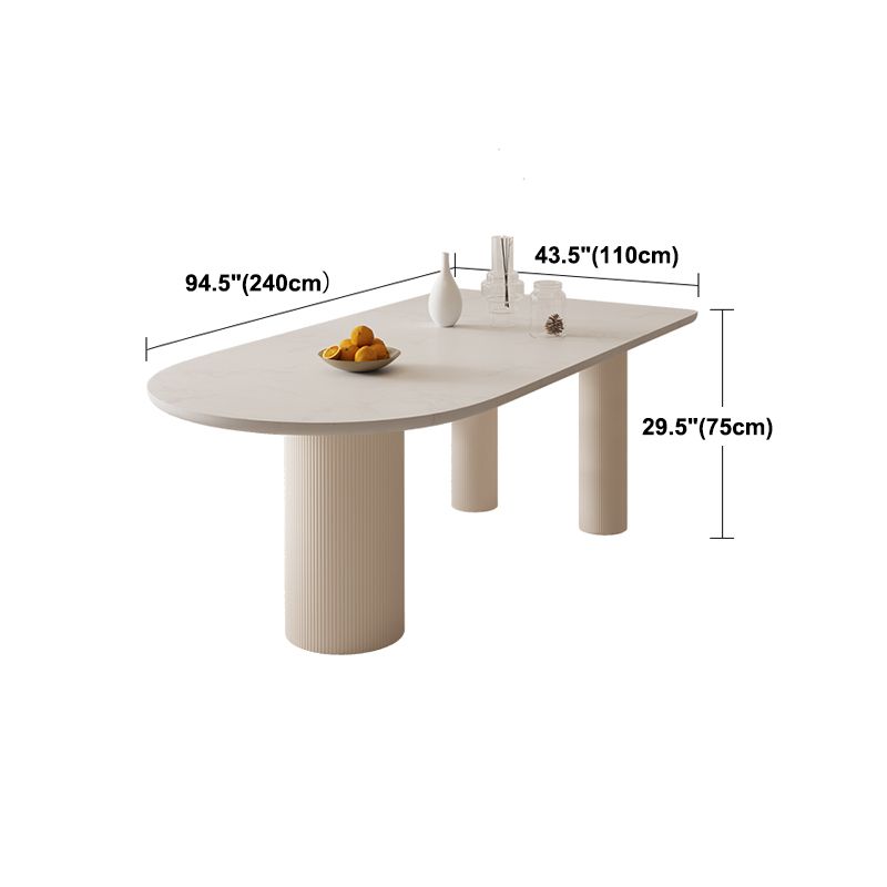 Free Form Table Modern Stone Top Dining Table with 3 Legs for Home Clearhalo 'Dining Tables & Seating' 'Dining Tables' 'dining_table' 'furn' 'furn_dining_table' 'Furniture' 'Kitchen & Dining Furniture' 1200x1200_88704f00-8844-44c0-8fd8-1b6414175610
