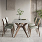 Contemporary Dinette Set with Wooden Frame 1/4/5 Pieces Dining Table Set with Green Chairs Clearhalo 'Dining Room Sets' 'Dining Tables & Seating' 'dining_room_set' 'furn' 'furn_dining_room_set' 'Furniture' 'Kitchen & Dining Furniture' 1200x1200_88719f19-ec00-45a9-8f04-ed72d034994d