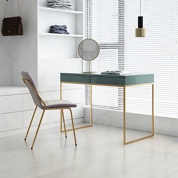 Glam Wood Make-up Vanity 17.71" Wide Vanity Tables with Storage Drawers, Green Clearhalo 'Bedroom Furniture' 'furn' 'furn_makeup_vanities' 'Furniture' 'Makeup Vanities' 'makeup_vanities' 1200x1200_887295d2-1c70-4569-b792-a4a0d63abfca