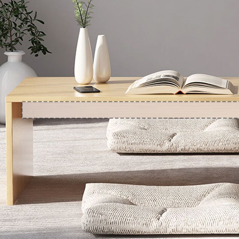 12.5"/15.7" Tall Modern Sled Base Wood Rectangular Table Top Coffee Table Clearhalo 'Coffee & Accent Tables' 'Coffee Tables' 'coffee_tables' 'furn' 'furn_coffee_tables' 'Furniture' 'furniture_coffee_tables' 'Living Room Furniture' 1200x1200_88739487-c89d-4a2d-99db-7e3452455a56