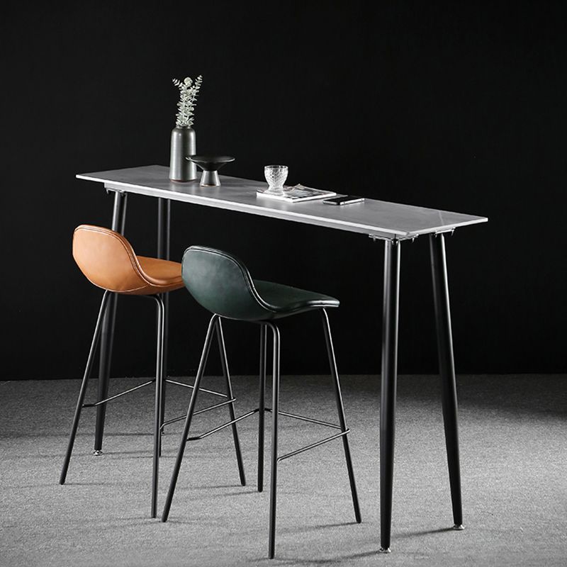 Industrial Style Bar Table Stone Rectangle Pub Table in Gray Clearhalo 'Bar Furniture' 'Bar Tables' 'bar_tables' 'furn' 'furn_bar_tables' 'Furniture' 'Kitchen & Dining Furniture' 1200x1200_88761a0a-1afe-4218-a1dc-b70425f957be