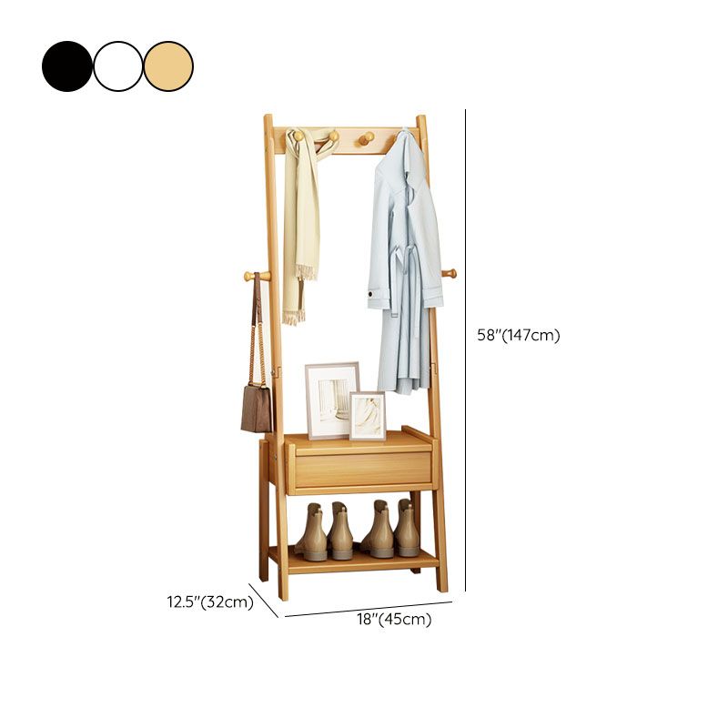 Wooden Entrance Hall Tree Traditional Style Simple Home Floor Coat Rack Clearhalo 'Entry & Mudroom Furniture' 'furn' 'furn_hall_tree_coat_racks' 'Furniture' 'Hall Trees & Coat Racks' 'hall_tree_coat_racks' 1200x1200_88762db2-1d89-47cb-a41c-98cc48315a5f