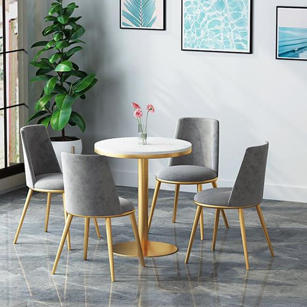 1/3/5 Pieces Dining Set Black-gold Base and White Top Table Glam Style Kitchen Set Clearhalo 'Dining Room Sets' 'Dining Tables & Seating' 'dining_room_set' 'furn' 'furn_dining_room_set' 'Furniture' 'furniture_dining_room_set' 'Kitchen & Dining Furniture' 'kitchen&dining_furn' 'kitchen' 1200x1200_8878507b-1591-4207-b31d-495ba9398d86