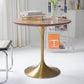 Metal Contemporary Round Dining Table Solid Wood Table for Dining Room Clearhalo ' dining_table' 'Dining Tables & Seating' 'Dining Tables' 'furn' 'furn_dining_table' 'Furniture' 'furniture_dining_table' 'Kitchen & Dining Furniture' 'kitchen&dining_furn' 'kitchen' 'kitchen_dining_table' 1200x1200_8878a0dd-85da-47bf-9622-2262a704693a