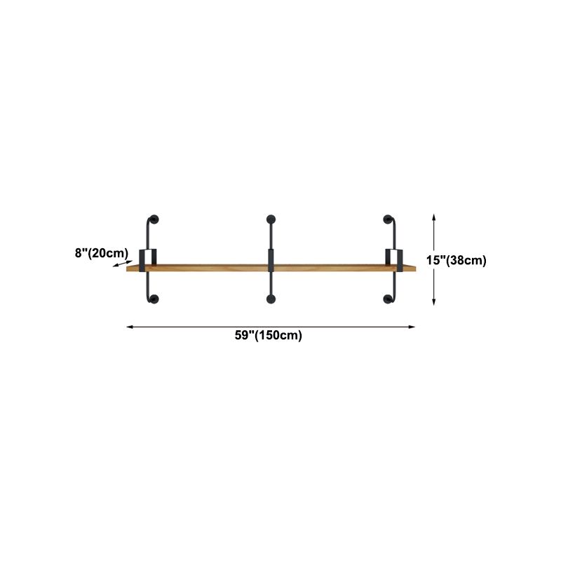 7.87 "W estantería de estilo industrial montado en la pared para la sala de estudio del hogar