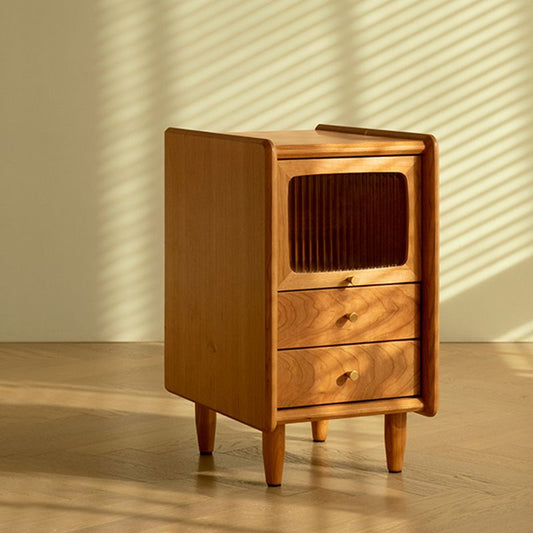 Moderner massiver Holz Nacht Tabelle 21 "H Schubladen Aufbewahrungsbett Nachttisch mit Beinen