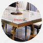 Luxury Marble Dining Table for Restaurant Rectangle Table With Gold Metal Pedestal Clearhalo ' dining_table' 'Dining Tables & Seating' 'Dining Tables' 'furn' 'furn_dining_table' 'Furniture' 'furniture_dining_table' 'Kitchen & Dining Furniture' 'kitchen&dining_furn' 'kitchen' 'kitchen_dining_table' 1200x1200_887cf720-771f-42cd-8448-388a66aaa45c