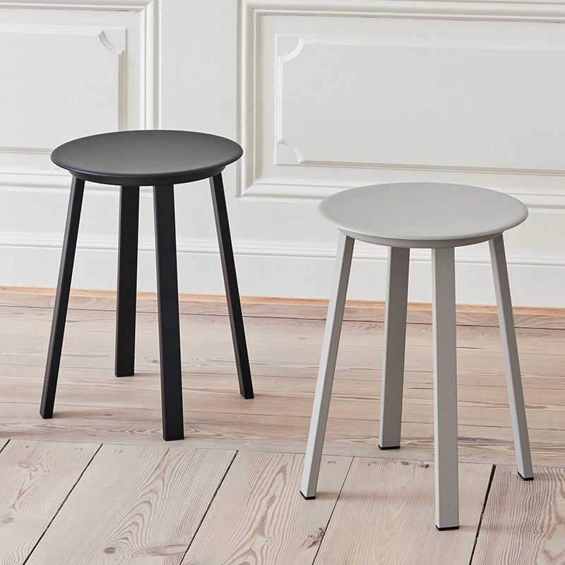 Contemporary Backless Barstool Round Seat Armless Bar Stools with 4 Metal Legs Clearhalo 'Bar Furniture' 'Bar Stools' 'bar_stools' 'furn' 'furn_bar_stools' 'Furniture' 'Kitchen & Dining Furniture' 1200x1200_887d7689-6fd0-4b74-99a7-63d4ba2ab30f