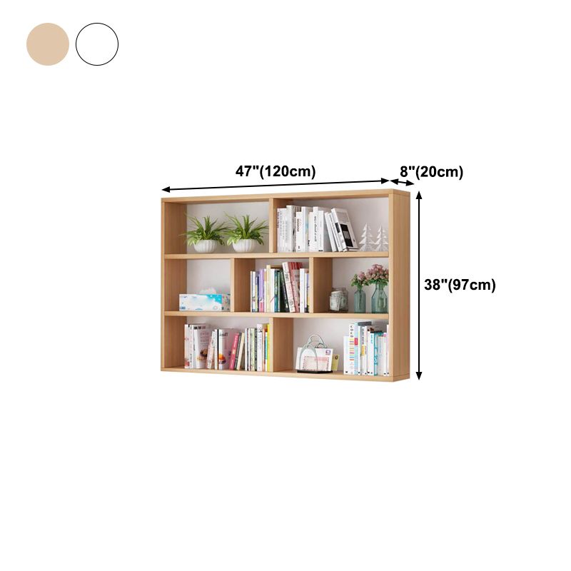 Solid Wood Bookshelf Contemporary Style Wall Mounted Bookcase for Office Home Clearhalo 'Bookcases' 'furn' 'furn_bookcases' 'Furniture' 'furniture_bookcases' 'Office Furniture' 1200x1200_887ea1b8-4647-4a64-a98c-4dd898c2f25d