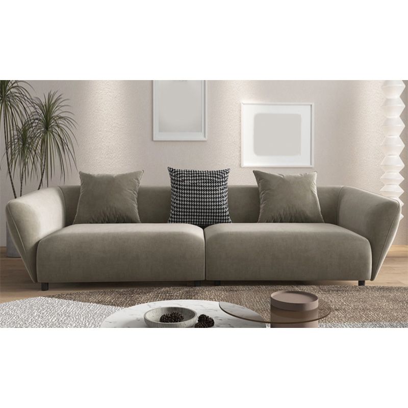 Dark Gray Flared Arm Sectional Contemporary Tight Back Curved Sofa for Living Room Clearhalo 'furn' 'furn_sectionals' 'Furniture' 'furniture_sectionals' 'Living Room Furniture' 'Sectionals' 1200x1200_887f8cbb-609d-4270-ae50-44b64977faea