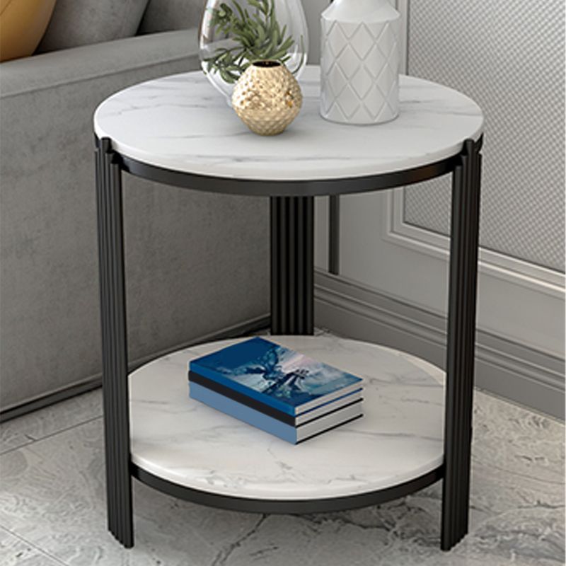 Table de coin à ardoise minimaliste 3 jambes Table de l'extrémité latérale avec stockage