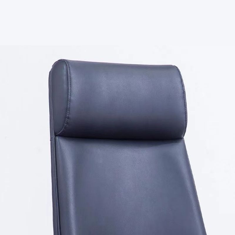 Modern Armless Swivel Chair with Chrome Frame Executive Height-adjustable Office Chair Clearhalo 'furn' 'furn_office_chair' 'Furniture' 'furniture_office_chair' 'Office Chairs' 'Office Furniture' 'office_chair' 1200x1200_88808ea7-3194-429f-8136-424bb2a3158d