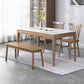 Rectangle Mid-Century Modern Dining Table White Sintered Stone Table with 4 Solid Wood Legs Clearhalo ' dining_table' 'Dining Tables & Seating' 'Dining Tables' 'furn' 'furn_dining_table' 'Furniture' 'furniture_dining_table' 'Kitchen & Dining Furniture' 'kitchen&dining_furn' 'kitchen' 'kitchen_dining_table' 1200x1200_88813c15-34d7-40dd-ade1-51ce769028d3