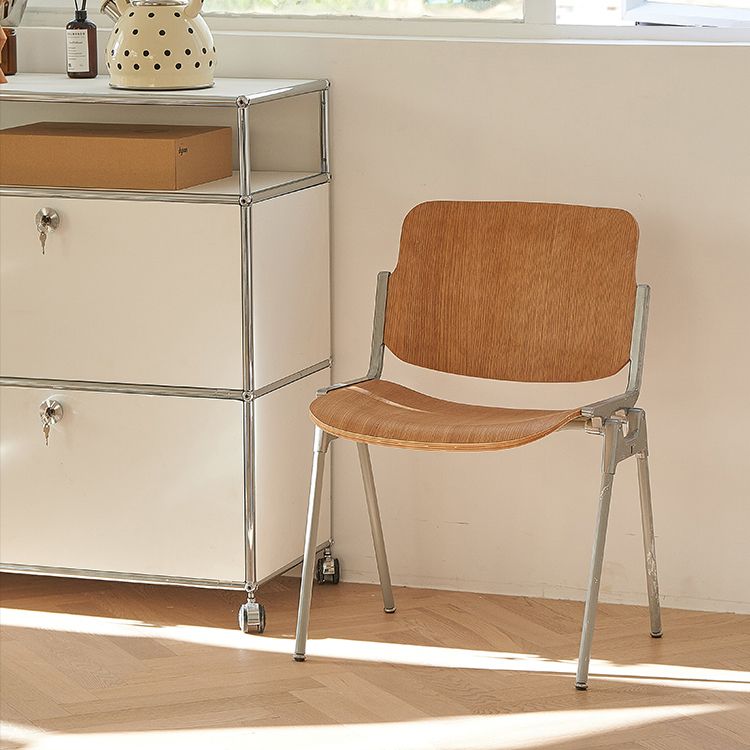 Contemporary Style Dining Chair Armless Open Back Chairs with Metal Legs Clearhalo ' kitchen&dining_furn' 'Dining Chairs' 'Dining Tables & Seating' 'dining_chair' 'furn' 'furn_dining_chair' 'Furniture' 'furniture_dining_chair' 'Kitchen & Dining Furniture' 'kitchen' 1200x1200_88836c4d-b0e2-4352-b1d5-1f435c4d3667