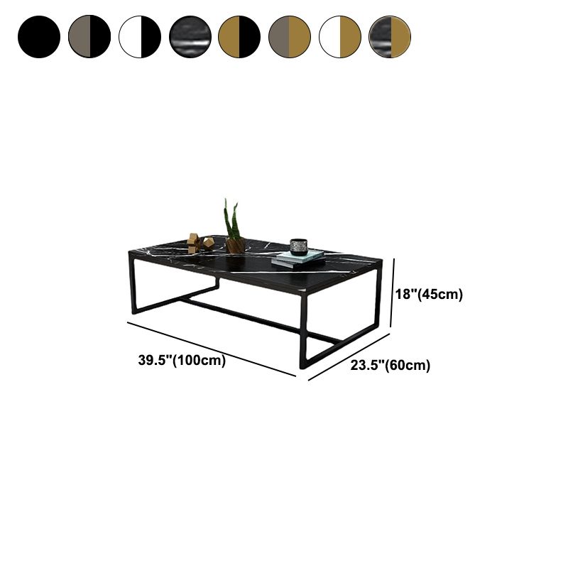 17.7" Tall Modern Steel Trestle Base Rectangular Wood Top Coffee Table Clearhalo 'Coffee & Accent Tables' 'Coffee Tables' 'coffee_tables' 'furn' 'furn_coffee_tables' 'Furniture' 'furniture_coffee_tables' 'Living Room Furniture' 1200x1200_8883eb24-e2c9-4a40-a82a-cb46d378638b