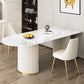Free Form White Dining Table Sintered Stone Table Luxury with Double Pedestal Clearhalo 'Dining Tables & Seating' 'Dining Tables' 'dining_table' 'furn' 'furn_dining_table' 'Furniture' 'Kitchen & Dining Furniture' 1200x1200_88857713-c0de-4de6-bff2-fe64681f0c8d