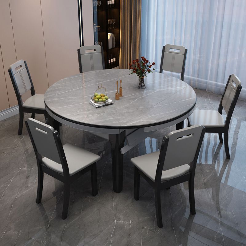 Modern Scalable Stone Dining Table 4 Legs Table for Dining Room Clearhalo 'Dining Tables & Seating' 'Dining Tables' 'dining_table' 'furn' 'furn_dining_table' 'Furniture' 'Kitchen & Dining Furniture' 1200x1200_8886f887-128f-404e-b8b2-bd6e63a9de12