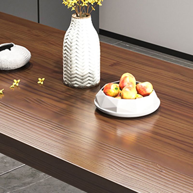 Brown Solid Wood Industrial Dining Table Set 1/2/5/7 Pcs Dinette Set for Home Clearhalo 'Dining Room Sets' 'Dining Tables & Seating' 'dining_room_set' 'furn' 'furn_dining_room_set' 'Furniture' 'Kitchen & Dining Furniture' 1200x1200_8888b598-1aa5-4e48-b23f-700dec195068