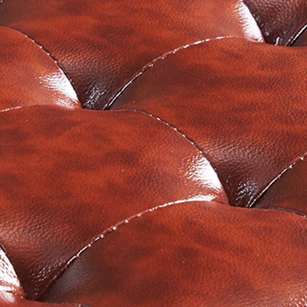 Pouf de cuero cuadrado estándar resistente a las manchas contemporáneas