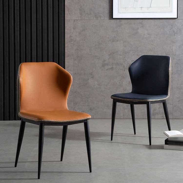 Armless Dining Chairs Contemporary Faux Leather Side Chairs for Dining Room Clearhalo 'Dining Chairs' 'Dining Tables & Seating' 'dining_chair' 'furn' 'furn_dining_chair' 'Furniture' 'furniture_dining_chair' 'Kitchen & Dining Furniture' 1200x1200_888a3677-bc93-4c61-8bd2-b91c02a5dc13