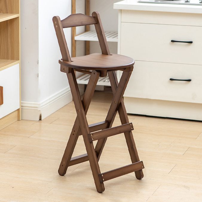 Modern Folding Armless Counter Stool Wood Living Room Bar Stool with Footrest Clearhalo 'Bar Furniture' 'Bar Stools' 'bar_stools' 'furniture_bar_stools' 'Kitchen & Dining Furniture' 'kitchen&dining_furn' 'kitchen' 'kitchen_furn' Furniture' 1200x1200_888bcd2d-621f-4037-8792-d241480ade6c