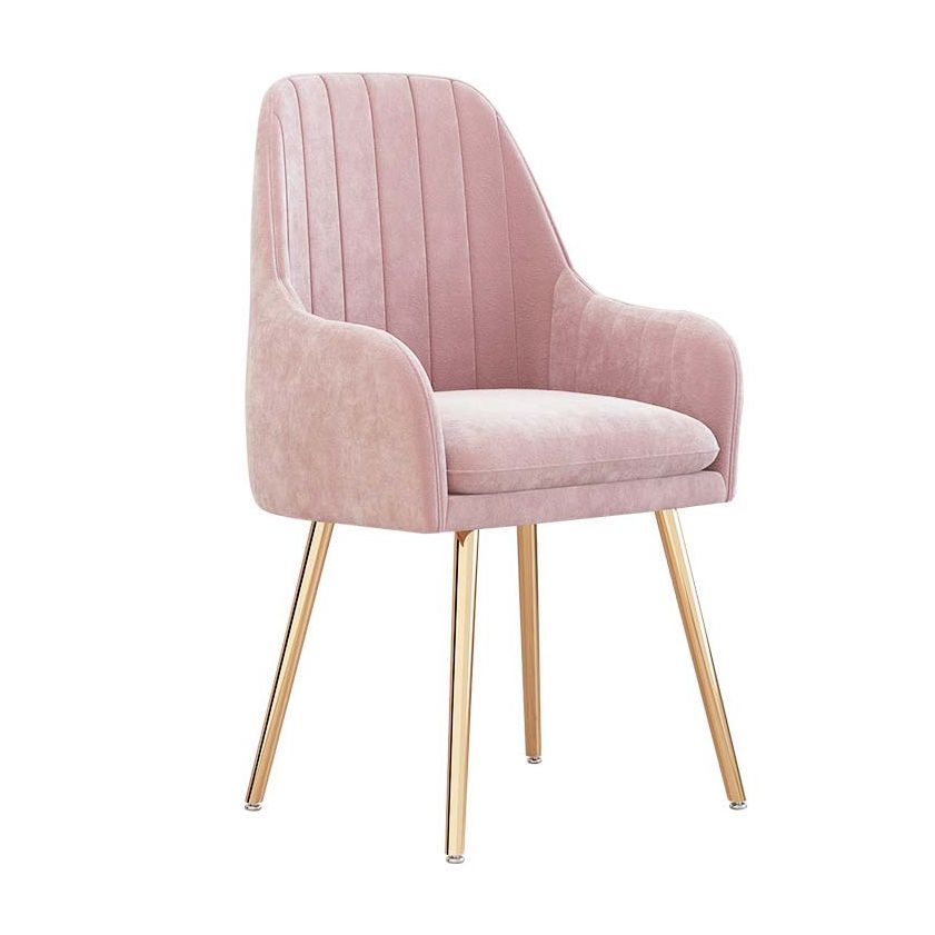 Scandinavian Style Upholstered Arm Dining Chair Solid Back Single Dining Chair for Home Clearhalo ' kitchen&dining_furn' 'Dining Chairs' 'Dining Tables & Seating' 'dining_chair' 'furn' 'furn_dining_chair' 'Furniture' 'furniture_dining_chair' 'Kitchen & Dining Furniture' 'kitchen' 1200x1200_888da9cb-a8a5-49f0-8b0b-70868dda0717