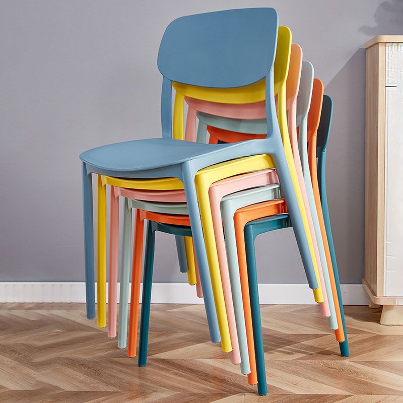 Modern Stackable Chair Dining Armless Chairs with Plastic Legs for Kitchen Clearhalo ' kitchen&dining_furn' 'Dining Chairs' 'Dining Tables & Seating' 'dining_chair' 'furn' 'furn_dining_chair' 'Furniture' 'furniture_dining_chair' 'Kitchen & Dining Furniture' 'kitchen' 1200x1200_888f5af7-55cf-4723-a133-a0f748a90eb3