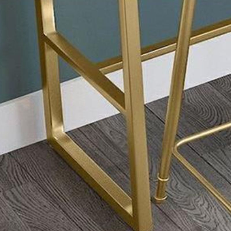 Stone Bar Dining Table Glam Rectangle Bar Table with Trestle Pedestal for Miik Tea Shop Clearhalo 'Bar Furniture' 'Bar Tables' 'bar_tables' 'furn' 'furn_bar_tables' 'Furniture' 'Kitchen & Dining Furniture' 1200x1200_888fa5c2-95fd-4747-9d7e-afef3be2e7c4