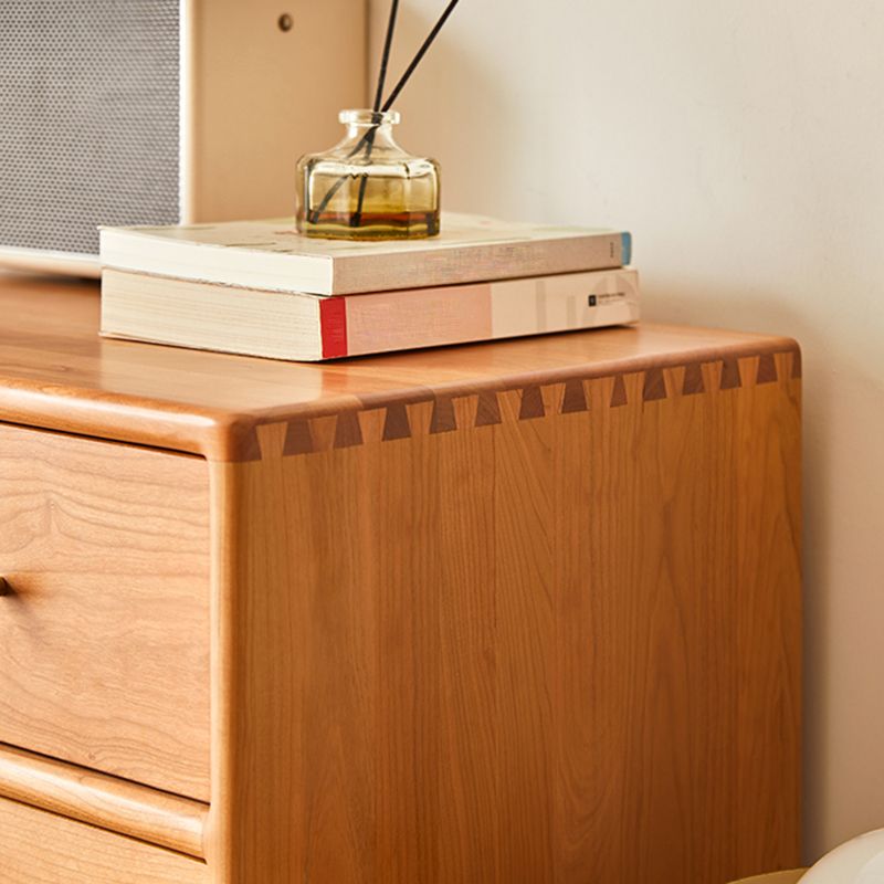 Contemporary Pine Wood Accent Chest 39" Tall Side Cabinet with 5 Drawers Clearhalo 'Cabinets & Chests' 'cabinets_chests' 'furn' 'furn_cabinets_chests' 'Furniture' 'Living Room Furniture' 1200x1200_8893121b-989d-4271-bcf9-094a95e27b67