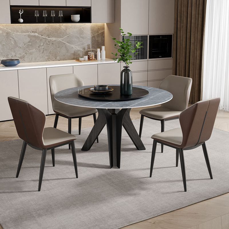 Round Stone Furniture Luxury Style Tripod Base Dining Room Collection with Turntable Clearhalo ' dining_table' 'Dining Tables & Seating' 'Dining Tables' 'furn' 'furn_dining_table' 'Furniture' 'furniture_dining_table' 'Kitchen & Dining Furniture' 'kitchen&dining_furn' 'kitchen' 'kitchen_dining_table' 1200x1200_8893c283-27df-4c18-a734-db7fc1d10599
