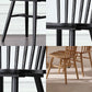 Contemporary Slat Back Stacking Chair Solid Wood Side Chair for Home