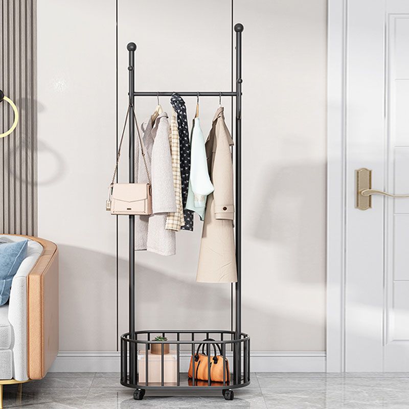Glam Hall Stand Metal Shelving Hooks Included Free Standing Entry Hall Tree Clearhalo 'Entry & Mudroom Furniture' 'furn' 'furn_hall_tree_coat_racks' 'Furniture' 'Hall Trees & Coat Racks' 'hall_tree_coat_racks' 1200x1200_88969d6a-b771-4777-8a71-8e5f7ac1bf45