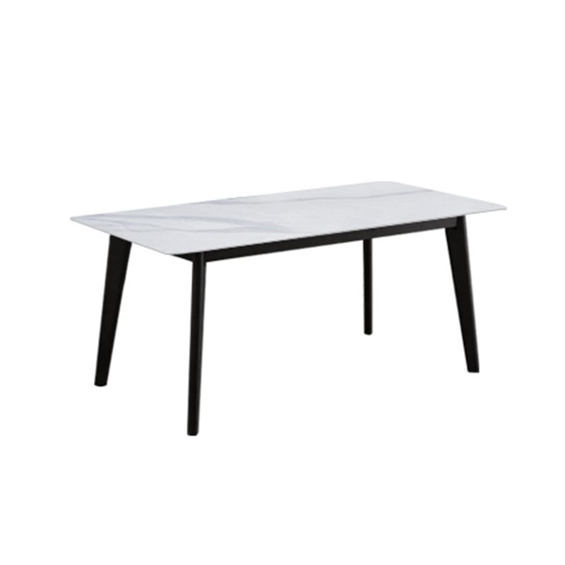 Modern White Top Stone Table Rectangle Dining Table for Kitchen