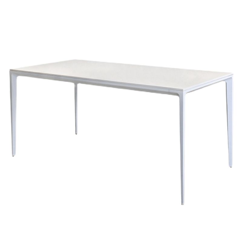 Rectangle Sintered Stone White Dining Table Simplicity 4 Legs Table for Dining Room Clearhalo ' dining_table' 'Dining Tables & Seating' 'Dining Tables' 'Furniture' 'furniture_dining_table' 'Kitchen & Dining Furniture' 'kitchen&dining_furn' 'kitchen' 'kitchen_dining_table' 1200x1200_889b5e27-150b-468e-9baa-0509bb18e735