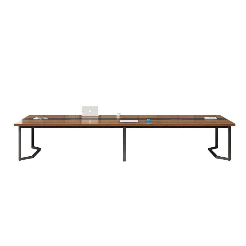 Modern Manufactured Wood Office Desk Rectangular Desk with Cable Management Clearhalo 'furn' 'furn_office_desk' 'Furniture' 'Office Desks' 'Office Furniture' 'office_desk' 1200x1200_889be10e-75cc-4c8e-88f1-29de78e387e8