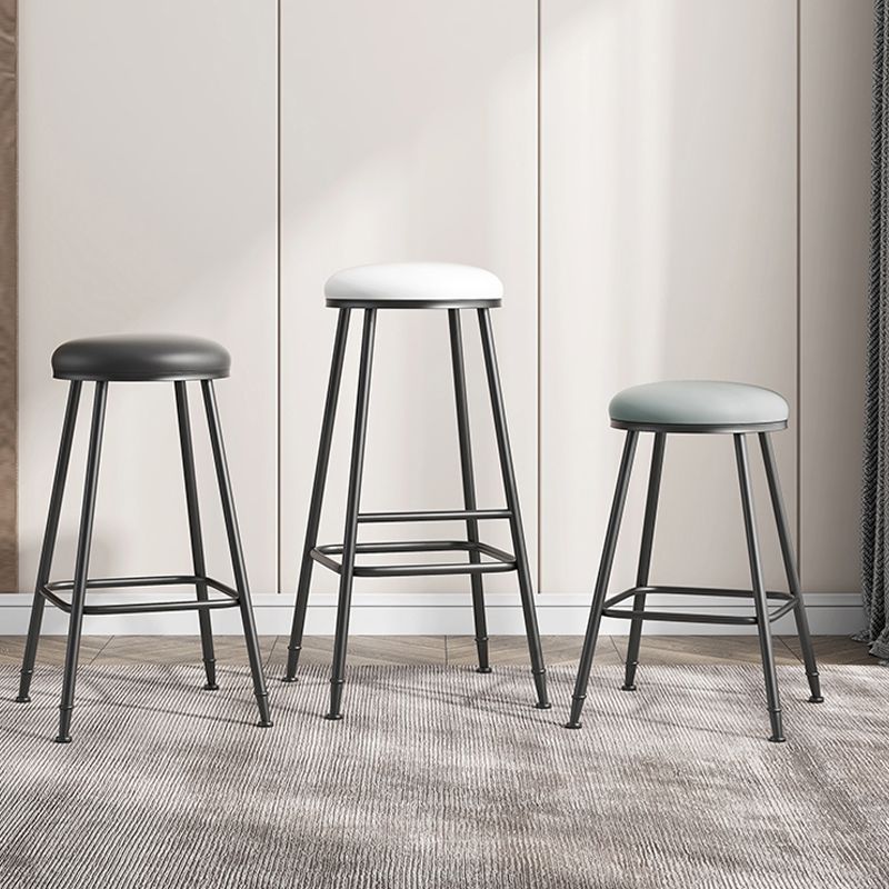 Scandinavian Backless Footrest Barstool Matte Finish Upholstered Home Stool Clearhalo 'Bar Furniture' 'Bar Stools' 'bar_stools' 'furn' 'furn_bar_stools' 'Furniture' 'furniture_bar_stools' 'Kitchen & Dining Furniture' 1200x1200_889d8d58-c9c0-42f5-ae54-333ed4412220