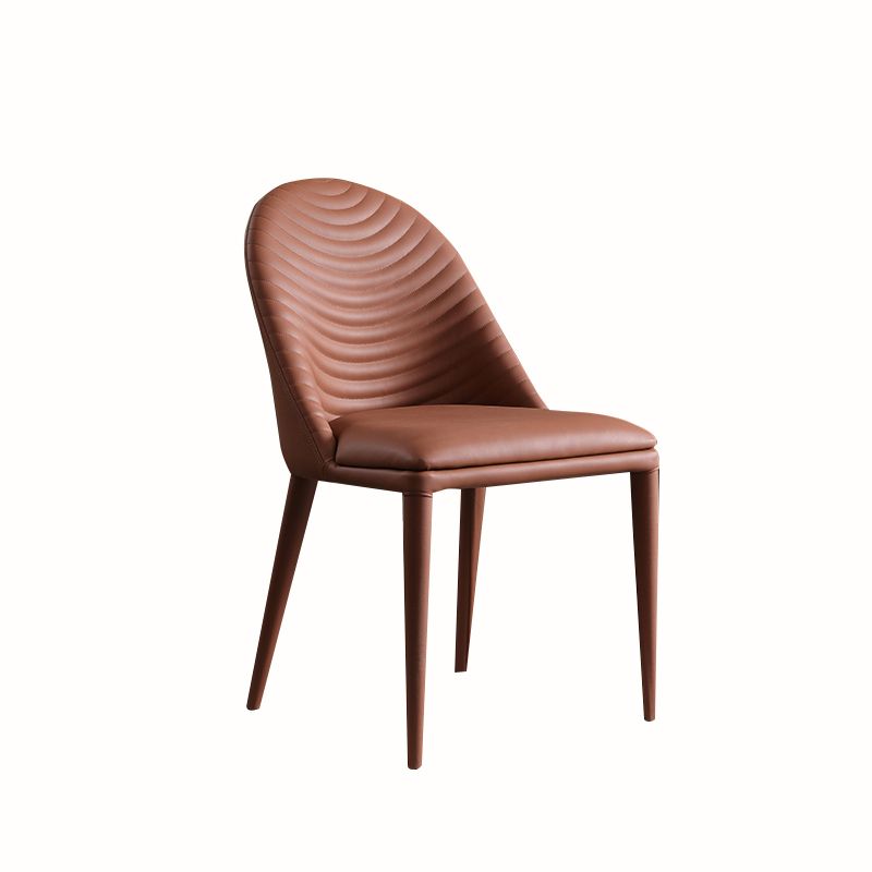 Minimalist Style Leather Dining Chairs for Home Armless Solid Back Side Chairs Clearhalo 'Dining Chairs' 'Dining Tables & Seating' 'dining_chair' 'furn' 'furn_dining_chair' 'Furniture' 'Kitchen & Dining Furniture' 1200x1200_889dab50-bed8-4f87-becf-13faf7e7c03d