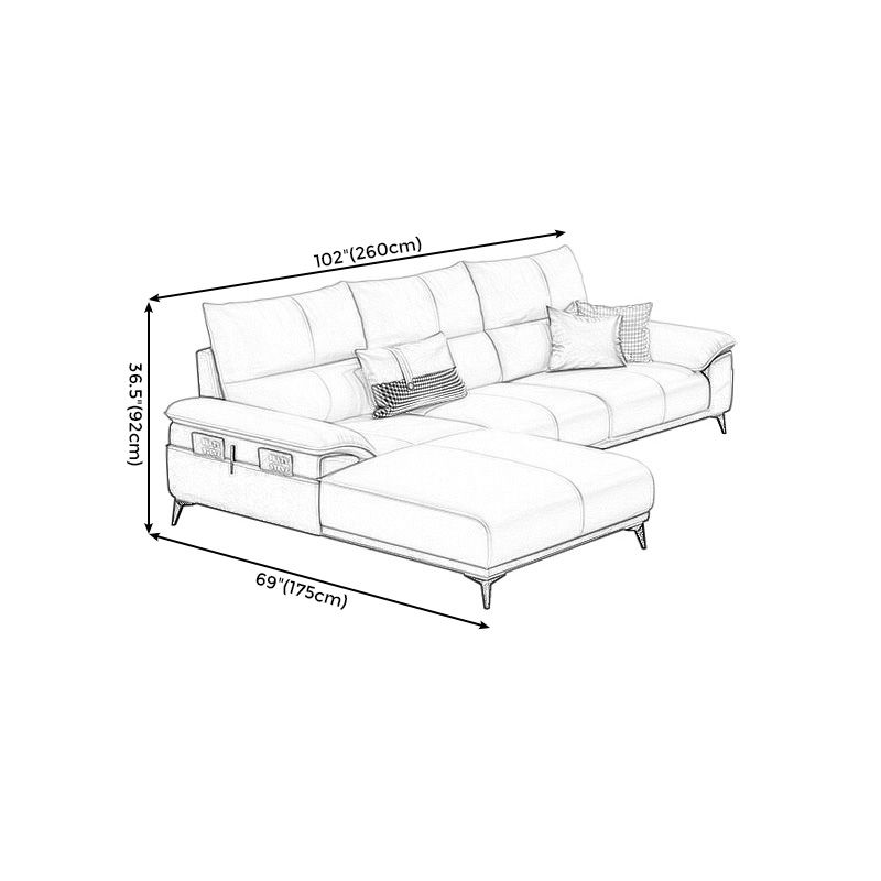 Genuine Leather High Back Pillow Top Arm Sofa and Sectional with Storage Clearhalo 'furn' 'furn_sectionals' 'Furniture' 'furniture_sectionals' 'kitchen' 'kitchen_sectionals' 'Living Room Furniture' 'Sectionals' 1200x1200_889f35f1-502c-47c2-b476-af4584cd5b6a