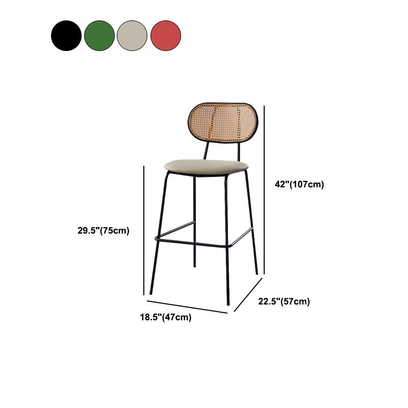 Scandinavian Low Back Armless Stool Velvet Upholstered Counter Stool Clearhalo 'Bar Furniture' 'Bar Stools' 'bar_stools' 'furn' 'furn_bar_stools' 'Furniture' 'Kitchen & Dining Furniture' 1200x1200_889f7f5b-7d30-445b-9444-de142581765f