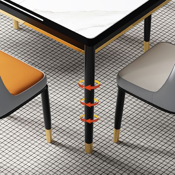 Industrial Style Stone 31.5''Dining Table Square 4 Legs Table for Dining Room Clearhalo ' dining_table' 'Dining Tables & Seating' 'Dining Tables' 'furn' 'furn_dining_table' 'Furniture' 'furniture_dining_table' 'Kitchen & Dining Furniture' 'kitchen&dining_furn' 'kitchen' 'kitchen_dining_table' 1200x1200_88a018ed-8934-4fee-8094-f1ada40dca22