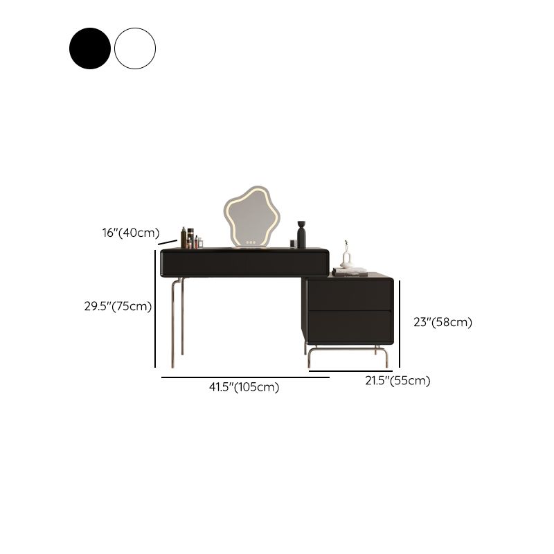 Wood Standing Makeup Vanity Set Lighted Mirror Makeup Vanity Clearhalo 'Bedroom Furniture' 'furn' 'furn_makeup_vanities' 'Furniture' 'Makeup Vanities' 'makeup_vanities' 1200x1200_88a2be1b-f9ba-4f56-ae52-d5361259d6bd