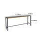 Indoor Industrial Patio Bar Table Rectangle Trestle Bar/Dinette Table in Natural