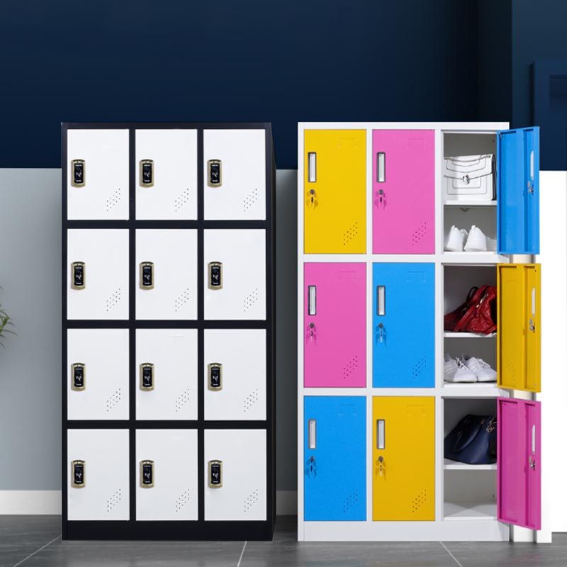 Kleiderschrank des zeitgenössischen Stils Metal Home Garderobe Closet mit Schloss